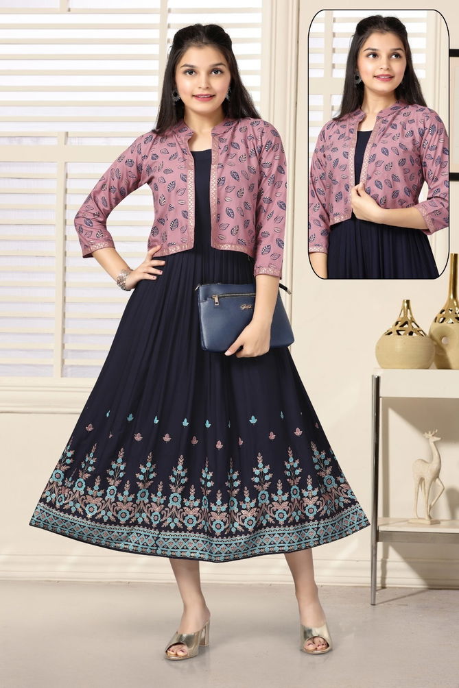 Samayra Girls Wear Kurti With Koti Kids Catalog
